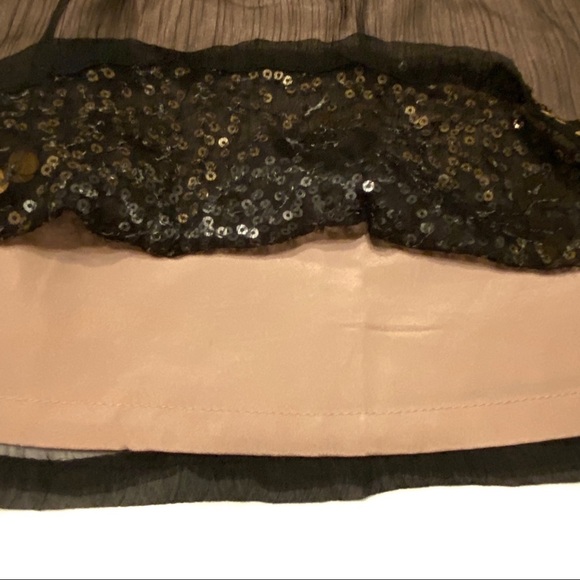 Umgee brown miniskirt silver gold‎ sequins small - Picture 5 of 10